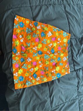 Vintage 60s Evelyn Margolis Floral Mini Skirt